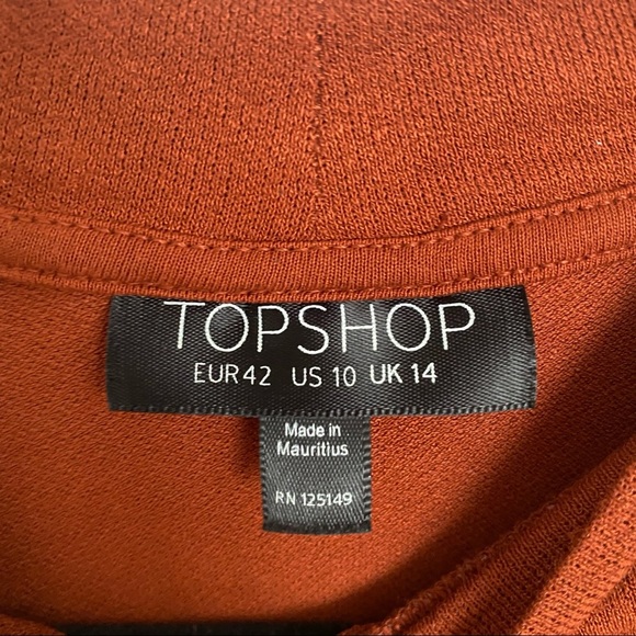 Topshop Rust Mini Dress - Picture 4 of 4